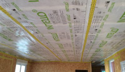isolation du plafond d'une maison à ossature bois en Alsace, Bas-Rhin