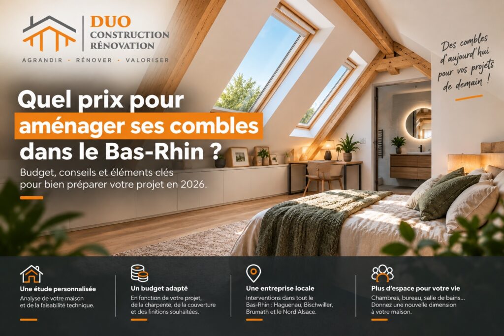 Prix d’un aménagement de combles dans le Bas-Rhin : quel budget prévoir ?